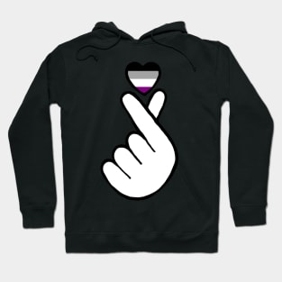 heart fingers - asexual Hoodie